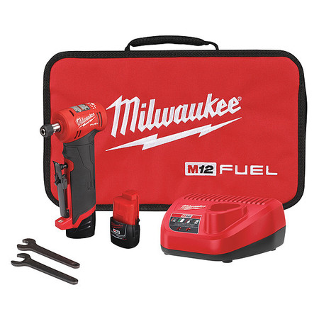 MILWAUKEE TOOL M12 FUEL 1/4 in. Right Angle Die Grinder Kit 2485-22