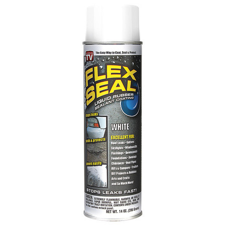 Flex Seal Leak Sealer 14 oz, Aerosol, White, Liquid FSWHTR20