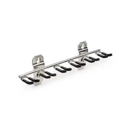 TRITON PRODUCTS 8-1/8 In. W Vinyl-Dipped Stainless Steel Multi-Prong Tool Holder for Stainless Steel LocBoard V66660