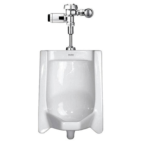 SLOAN Urinal, White, Chrome Plated 12021015