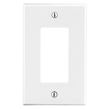 HUBBELL Rocker Wall Plate, Number of Gangs: 1 Plastic, Smooth Finish, White P26W