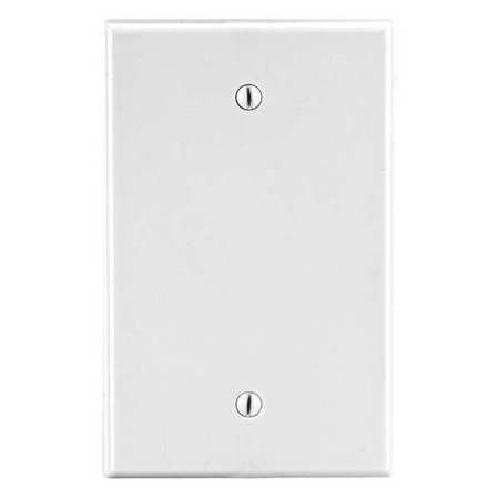 HUBBELL Blank Box Mount Wall Plate, Number of Gangs: 1 Plastic, Smooth Finish, White PJ13W