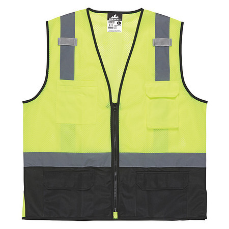 MCR SAFETY High Visibility Vest, XL Size, Unisex CL2MLSZXL