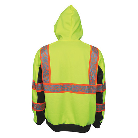 Mcr Safety Hooded Sweatshirt, Lime, XL Sz S2CL3LZXL
