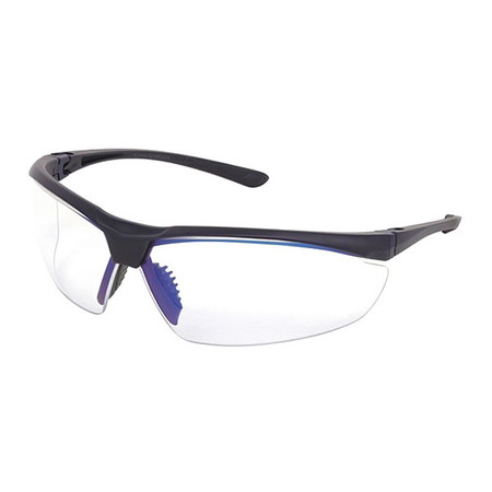 MCR SAFETY Safety Glasses, Clear/Blue Anti-Scratch VL210MB