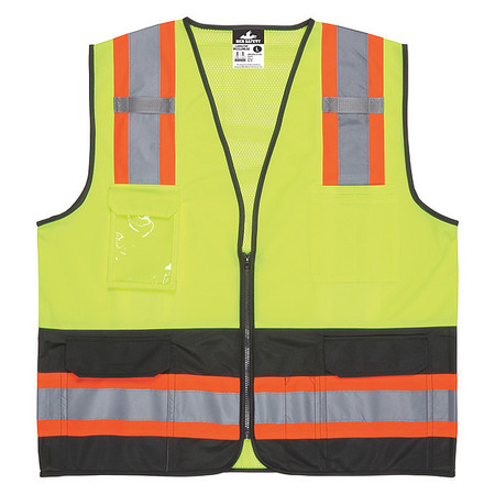 MCR SAFETY High Visibility Vest, XL Size, Unisex WCCL2MLSZXL