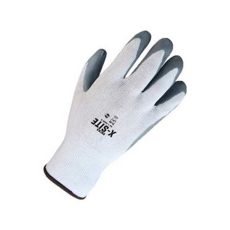 BDG Seamless Knit White Nylon Grey Foam Nitrile Palm, Size M (8) 99-1-9800-8