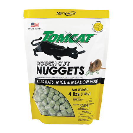 Tomcat 4 lb Bag Rodenticide Nuggets, Green, Outdoor Use 32374