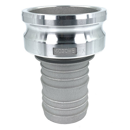 ZORO SELECT Cam and Groove Adapter, 4", Aluminum PLE28