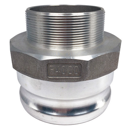 ZORO SELECT Cam and Groove Adapter, 4", Aluminum PLE38