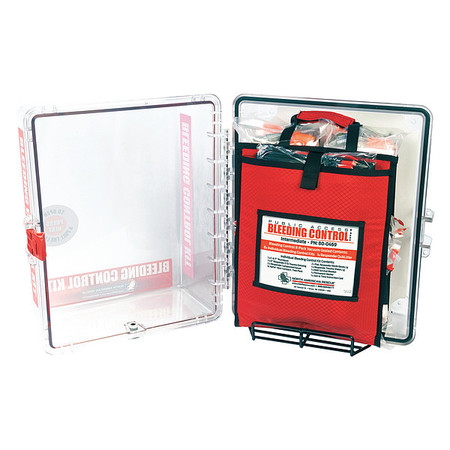 NORTH AMERICAN RESCUE Bleeding Control Kit, 99pcs, 15.5x18", Clr 80-0472