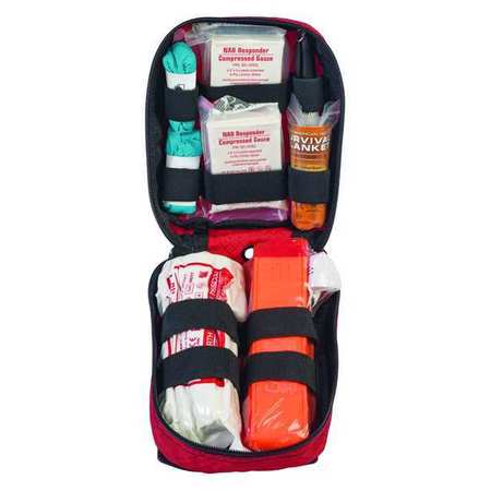 NORTH AMERICAN RESCUE Bleeding Control Kit, 10pcs, 5x7", Red 80-0452