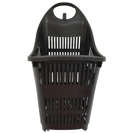 Shopping Basket Rolling Hand Basket, Polypropylene, Black, Shape: Monobloc 114915NEG0