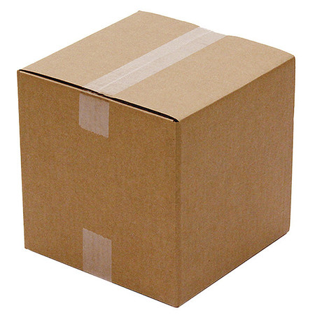 Zoro Select Shipping Box, Single Wall Cube, Inside 14 in L x 14 in W x 14 in H, Corrugate, Color: Kraft 55NM57