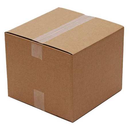 Zoro Select Corrugated Box, 12" x 12" x 12", Kraft, 25/Bundle 11A689
