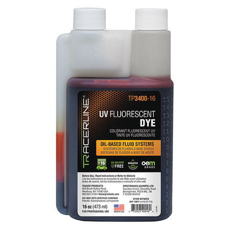 Tracerline UV Leak Detection Dye, 16 oz. Size TP3400-16