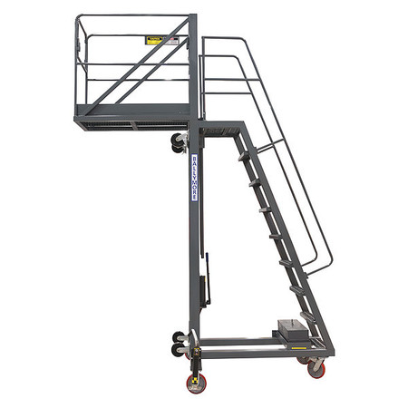 BALLYMORE 180 in H Steel Cantilever Rolling Ladder, 11 Steps, 300 lb Load Capacity TT11-15