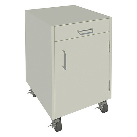 INSTOCK Mobile Cabinet, 27-1/4" H, Pearl White GRJTP1068-18