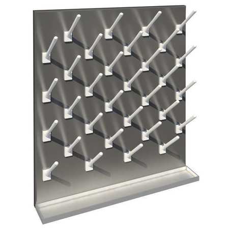 INSTOCK Pegboard, Wall Mounting, 32 Number of Pegs GRV2430FB