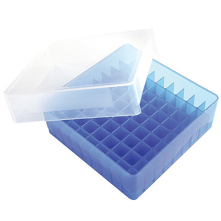 HEATHROW SCIENTIFIC Tube Storage Box, Blue, 81-Well, PK5 HS120035