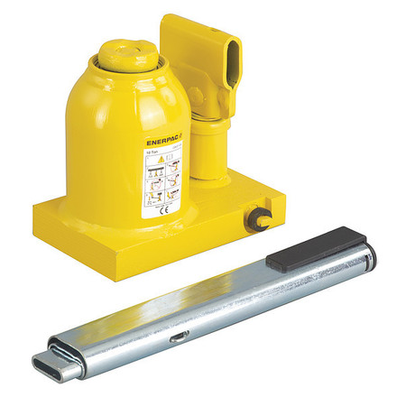 ENERPAC GBJ010SA, 11 Ton, 2.44 in Stroke, Hydraulic Industrial Bottle Jack GBJ010SA