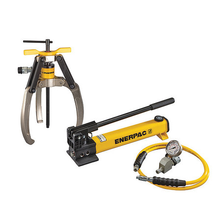 ENERPAC LGHS310H, 10 Ton, 3 Jaw, Hydraulic Lock-Grip Puller Set with Hand Pump LGHS310H
