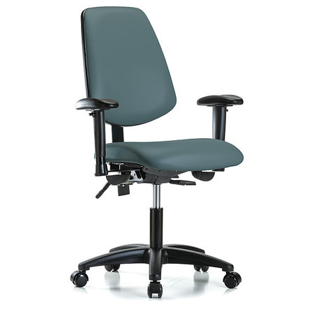 INSTOCK Cleanroom Task Chair, 300 lb. Cap., Vinyl GRVDHCH-MB-RG-RC-8546A1