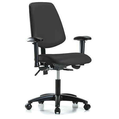 INSTOCK Cleanroom Task Chair, 300 lb. Cap., Vinyl GRVDHCH-MB-RG-RC-8540A1