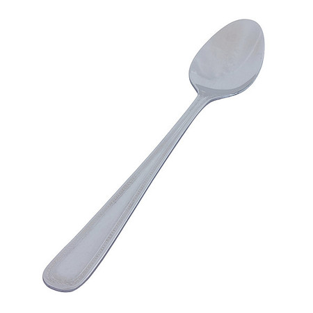 CRESTWARE Ice Tea Spoon, 7 1/2 in L, Silver, PK12 PER112