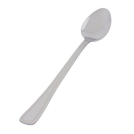 CRESTWARE Ice Tea Spoon, 7 1/2 in L, Silver, PK36 CON512