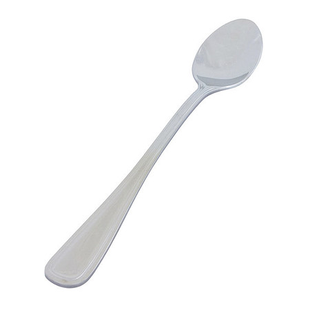 CRESTWARE Ice Tea Spoon, 7 1/2 in L, Silver, PK12 SIM812