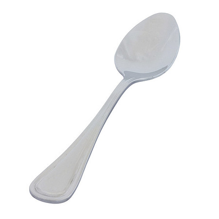 CRESTWARE Dessert Spoon, 7 1/4 in L, Silver, PK12 SIM808