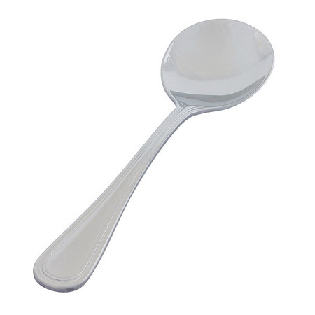 CRESTWARE Bouillon Spoon, 5 3/4 in L, Silver, PK12 SIM810