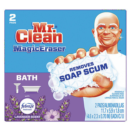 Mr. Clean Cleaning Pad, 4 5/8 in L, White, PK8 51107
