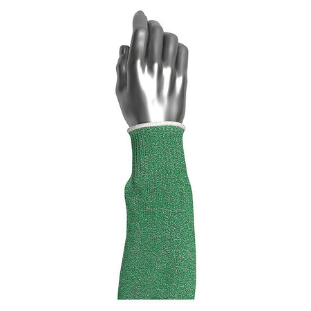 PIP Cut-Resistant Sleeve, Green, Knit Cuff 25-7618GRN-ET