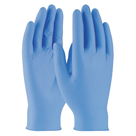 Pip Disposable Nitrile Glove, Powder Free, Textured Fingertips, 3 mil, Blue, Large, 100 Pack 63-230PF/L