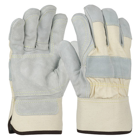 PIP Leather Gloves, L, Gunn Cut, PR, PK12 500DP-AA