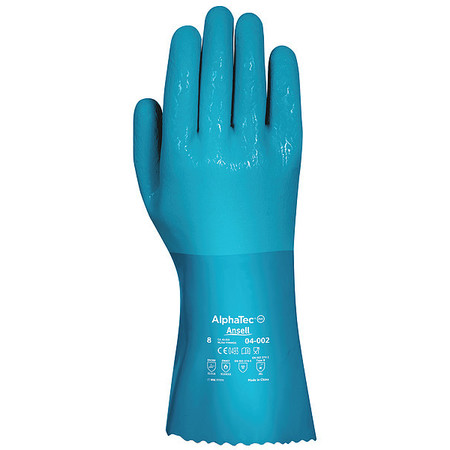 ANSELL Chemical Resistant Gloves, 10, Blue, PR 04-002