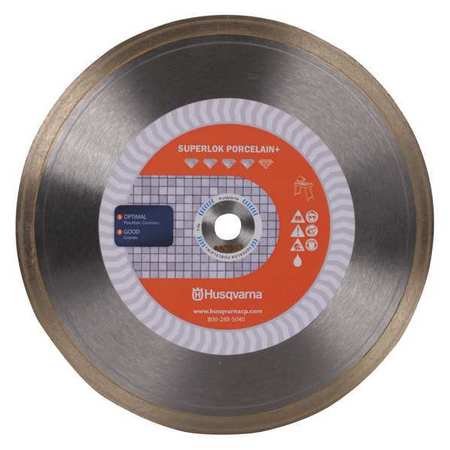 Husqvarna Diamond Saw Blade, Wet Cutting Type Superlok Porcelain+7