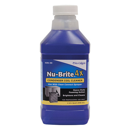 Nu-Calgon Coil Cleaner, 1 qt., Blue, Liquid 4291-90