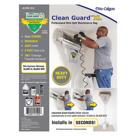 Nu-Calgon Coil Cleaning Bag XL, 62" W, Plastic 4150-02