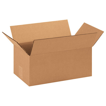 Zoro Select Corrugated Boxes, 14" x 8" x 6", Kraft, 25/Bundle 55VG99