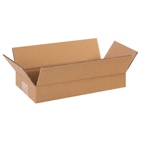 Zoro Select Flat Corrugated Boxes, 14" x 6" x 2", Kraft, 25/Bundle 55VG98