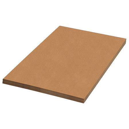 ZORO SELECT Corrugated Sheets, 24" x 16", Kraft, 50/Bundle 55VJ98