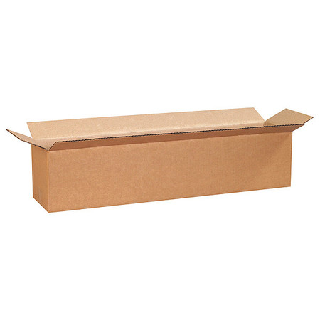 Zoro Select Long Corrugated Boxes, 30" x 8" x 8", Kraft, 25/Bundle 55VJ20