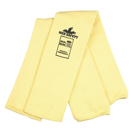 MCR SAFETY Cut-Resistant Sleeve, Yellow, L Size 9378KF
