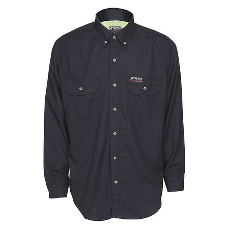 MCR SAFETY Flame-Resistant Collared Shirt, 3XL Size SBS1002X3T
