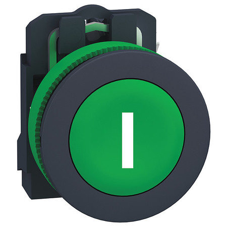 SCHNEIDER ELECTRIC Push Button, 30 mm, 1NO, Green XB5FA3311