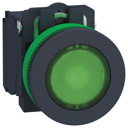 SCHNEIDER ELECTRIC Push Button, 30 mm, 1NO/1NC, Green XB5FW33G5