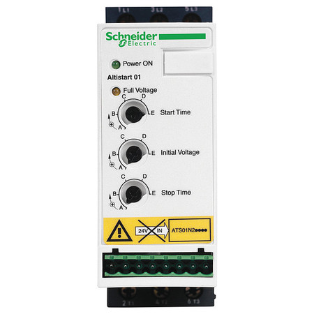 SCHNEIDER ELECTRIC Soft Start, 380 to 415V AC, 6 A ATS01N206QN